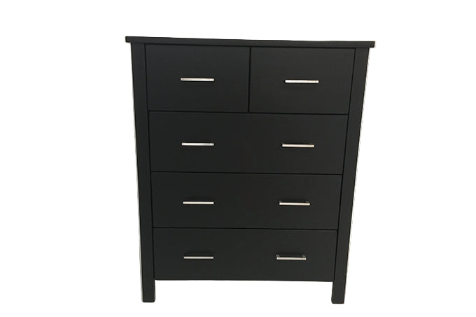Tina Black Tallboy 5 Drawer