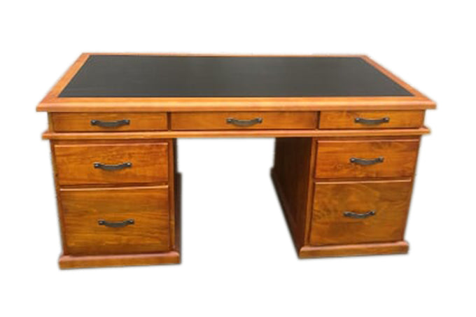 Felton Office Desk Leather Top