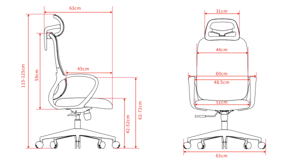 TOPRO Ergo Office Chair Grey