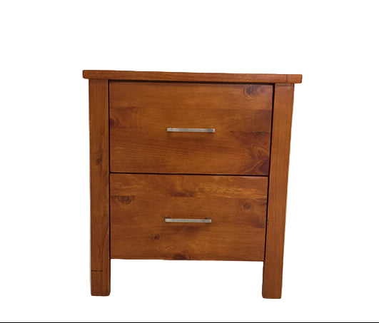 Tina 2Drw Bedside Table Warm Honey
