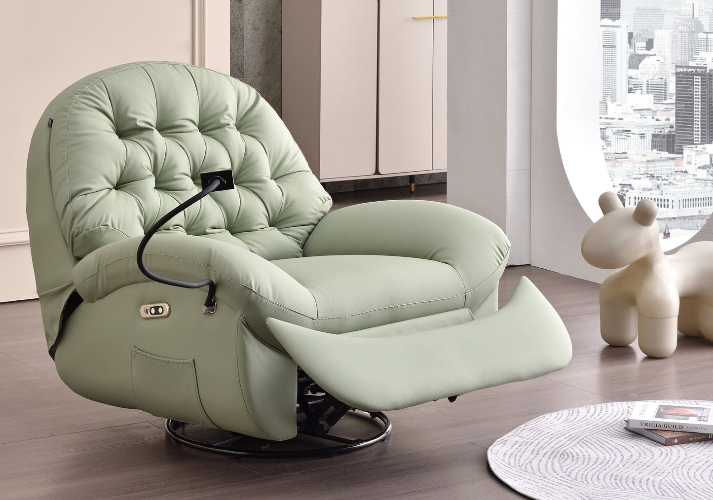 Sterling Swivel Electrical Recliner Green