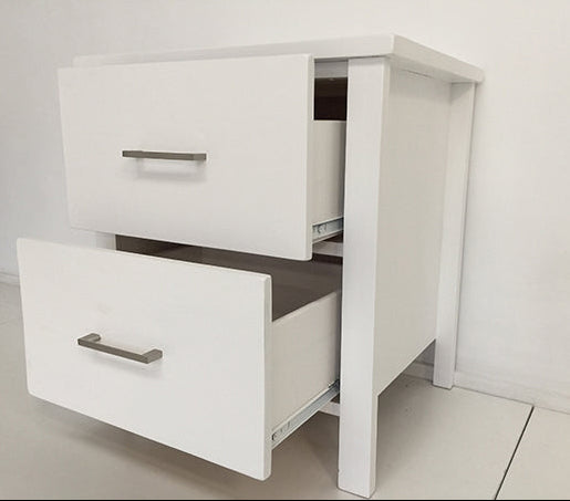Tina 2Drw Bedside Table White