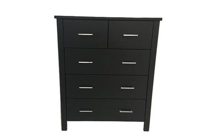 Tina Black Tallboy 5 Drawer