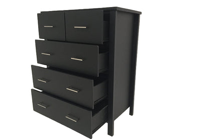 Tina Black Tallboy 5 Drawer