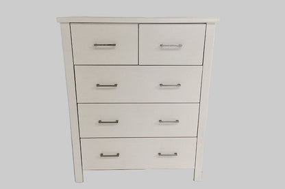 Tina White Tallboy 5 Drawer