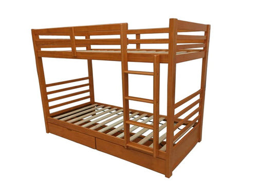 Warm Honey Bunk Single + Single With DrawersX2
