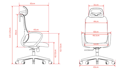 TOPRO Ergo Office Chair Grey