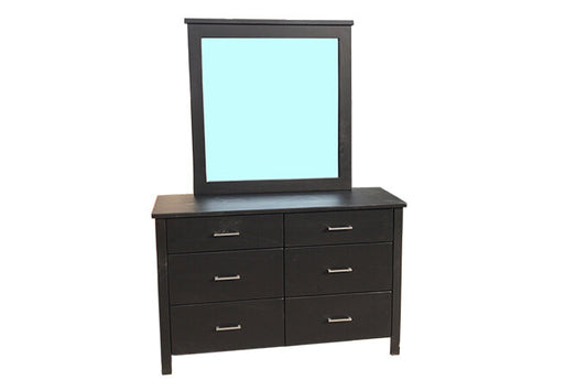 Tina Black Dresser Table + Mirror