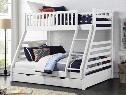 Bunk Double + Single With DrawersX2