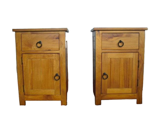 Tina Warm Honey Bedside 1 Door 1 Drw