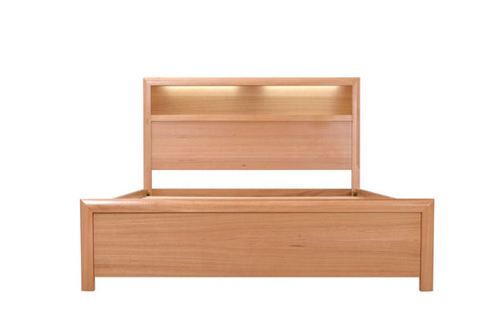 Cleve Queen Bedframe with USB/LED/Bookcase