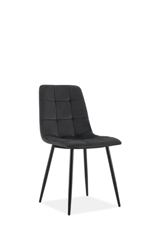 Chicago Dining Chair Velvet Black