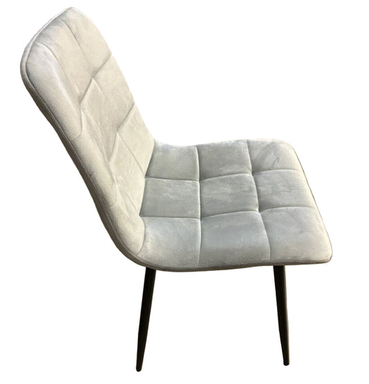 Chicago Dining Chair Velvet Grey