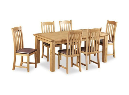 Richmond OAK 1.8m Table + 6 Chairs
